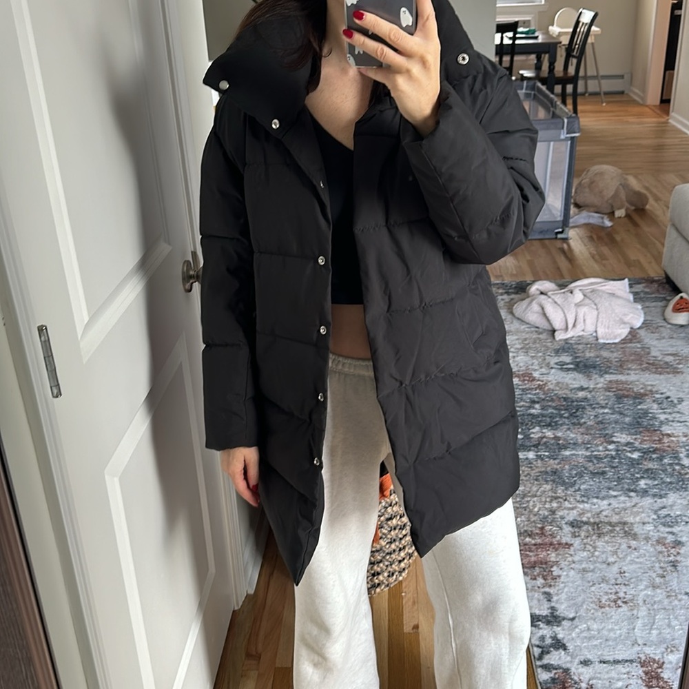 SHEIN black down winter coat